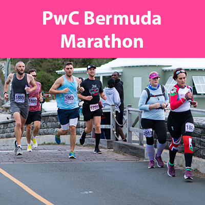 Runners cross Somerset Bridge during the Bermuda Marathon